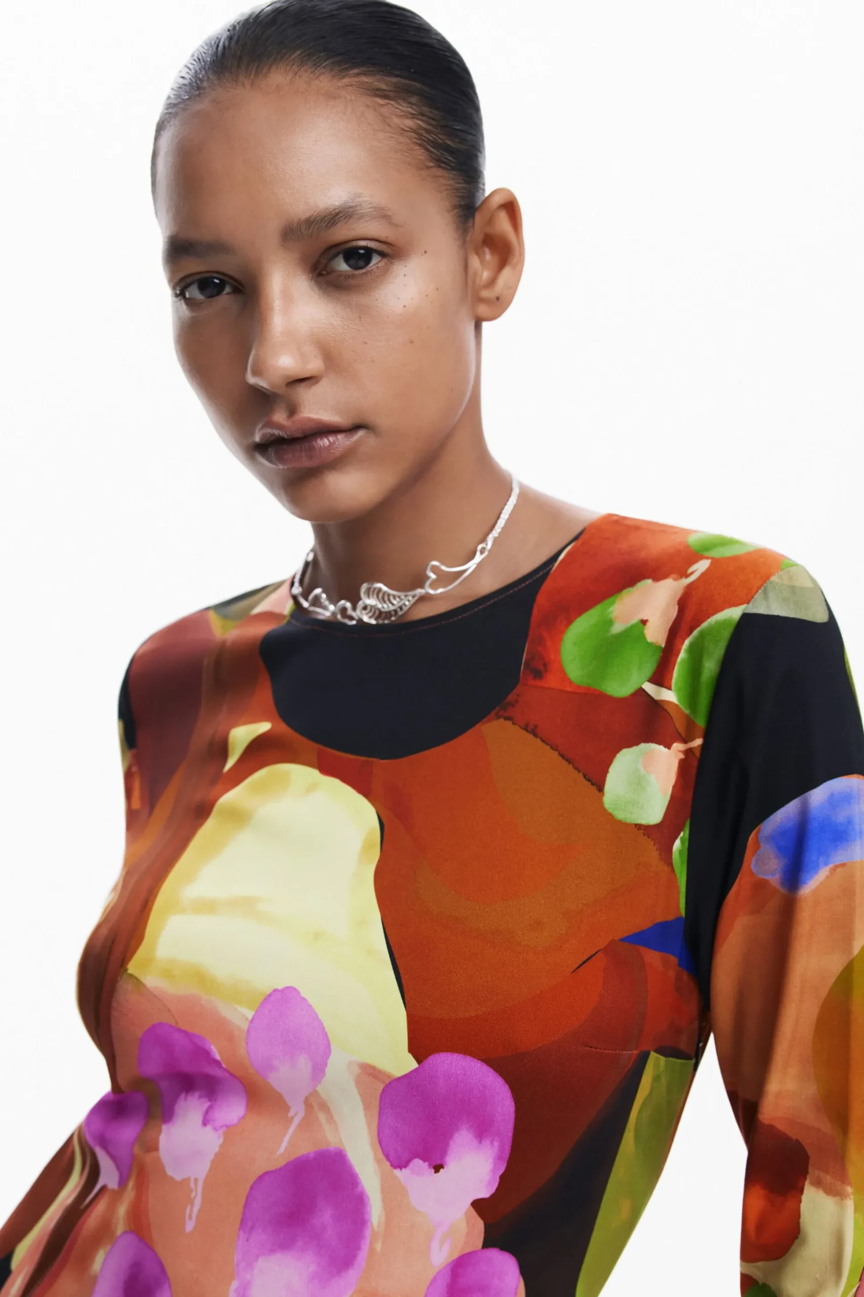 Printed midi dress M. Christian Lacroix