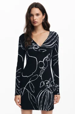 Printed short dress