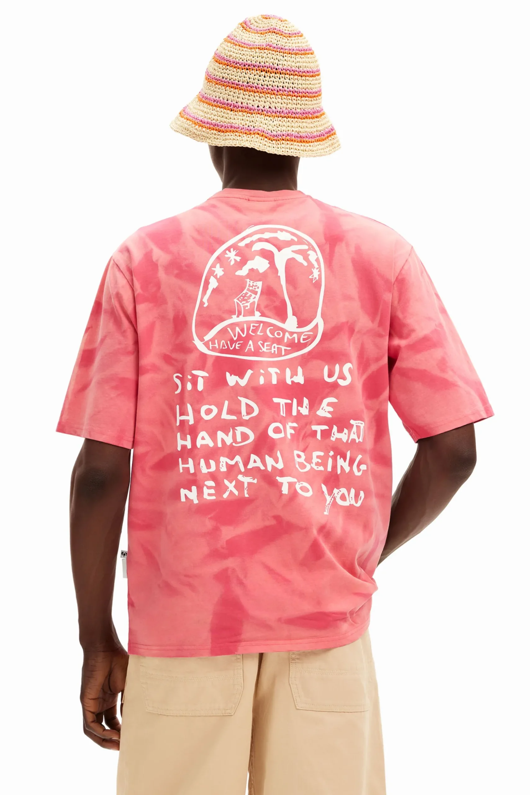 Printed T-shirt with gradient effect