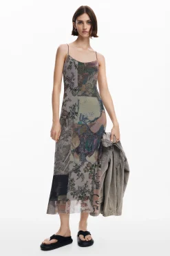 Printed tulle dress