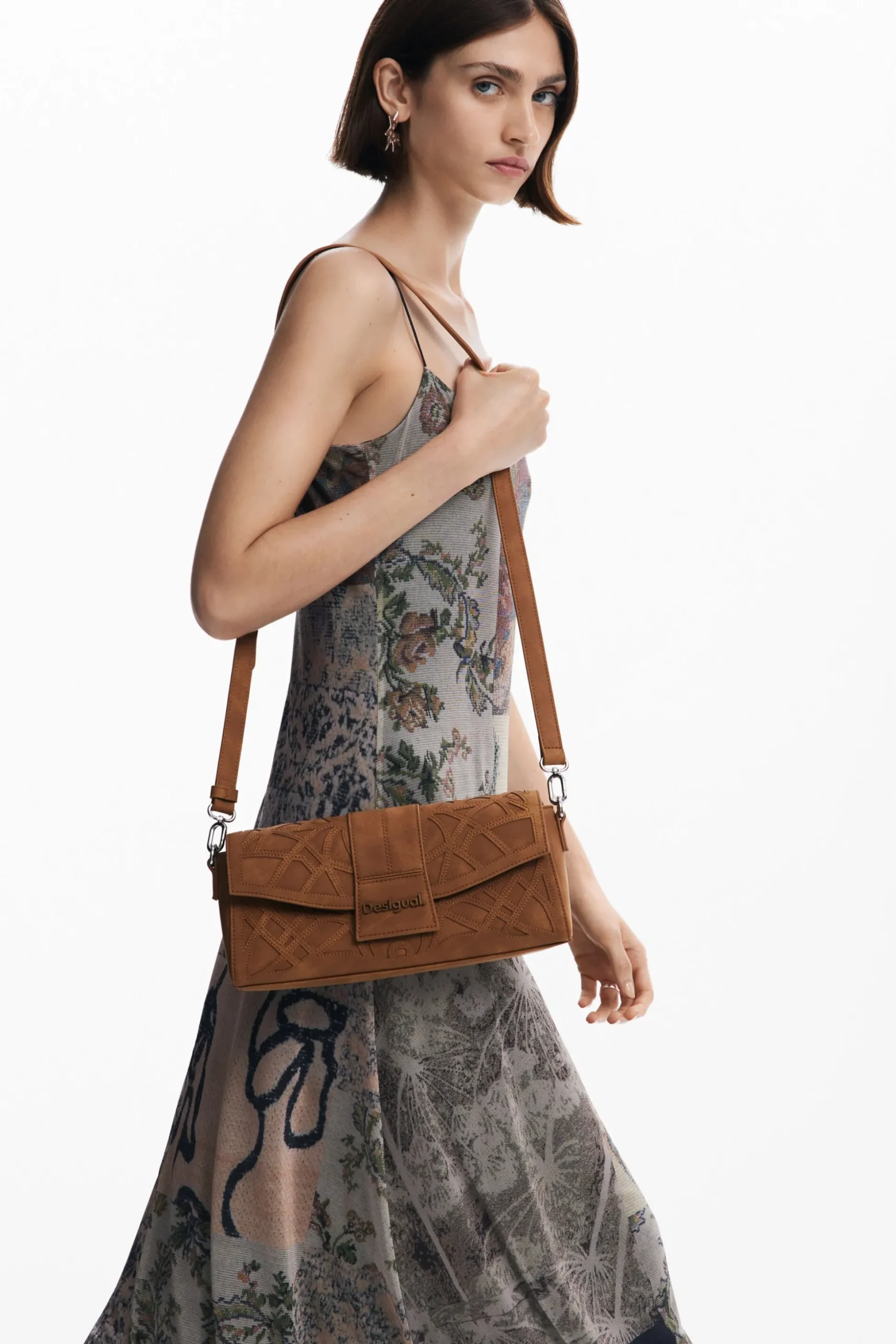 Printed tulle dress