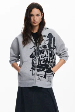 Printed zipper sweatshirt M. Christian Lacroix