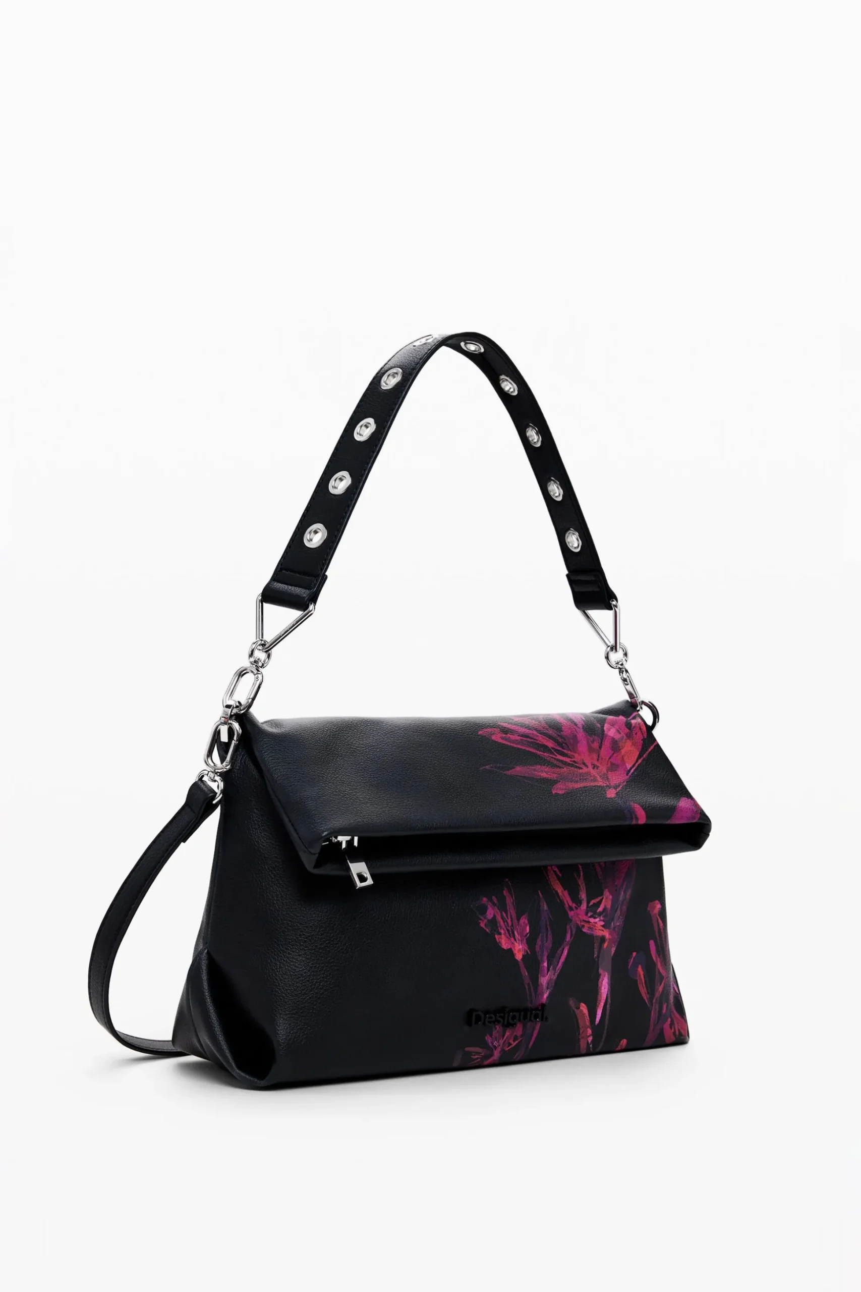 Quilted floral M bag