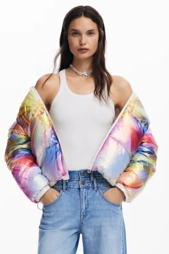 Quilted flower coat
