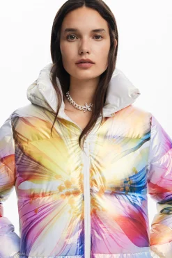 Quilted flower coat