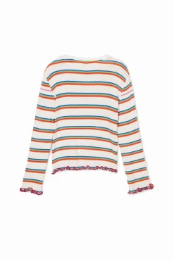 Rainbow striped T-shirt
