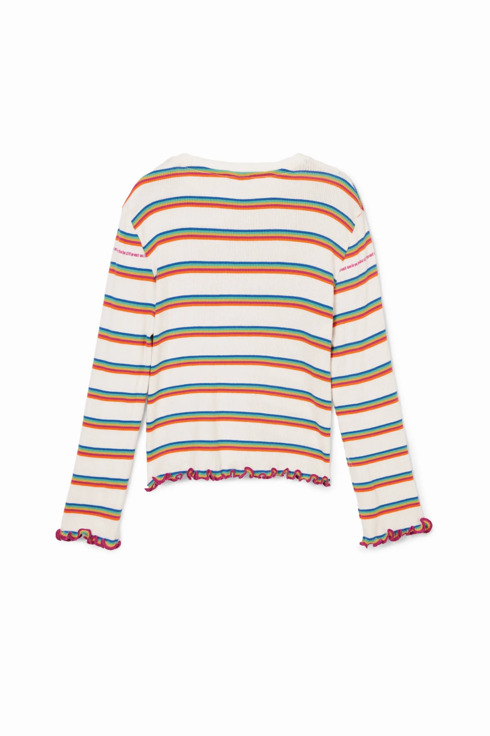 Rainbow striped T-shirt