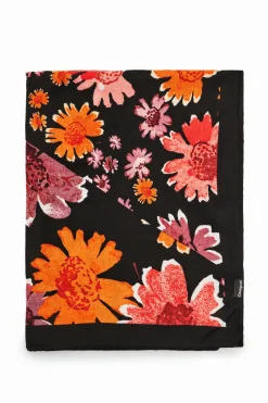 Rectangular floral foulard