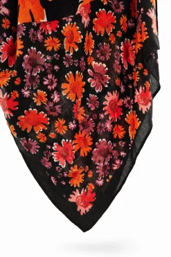 Rectangular floral foulard