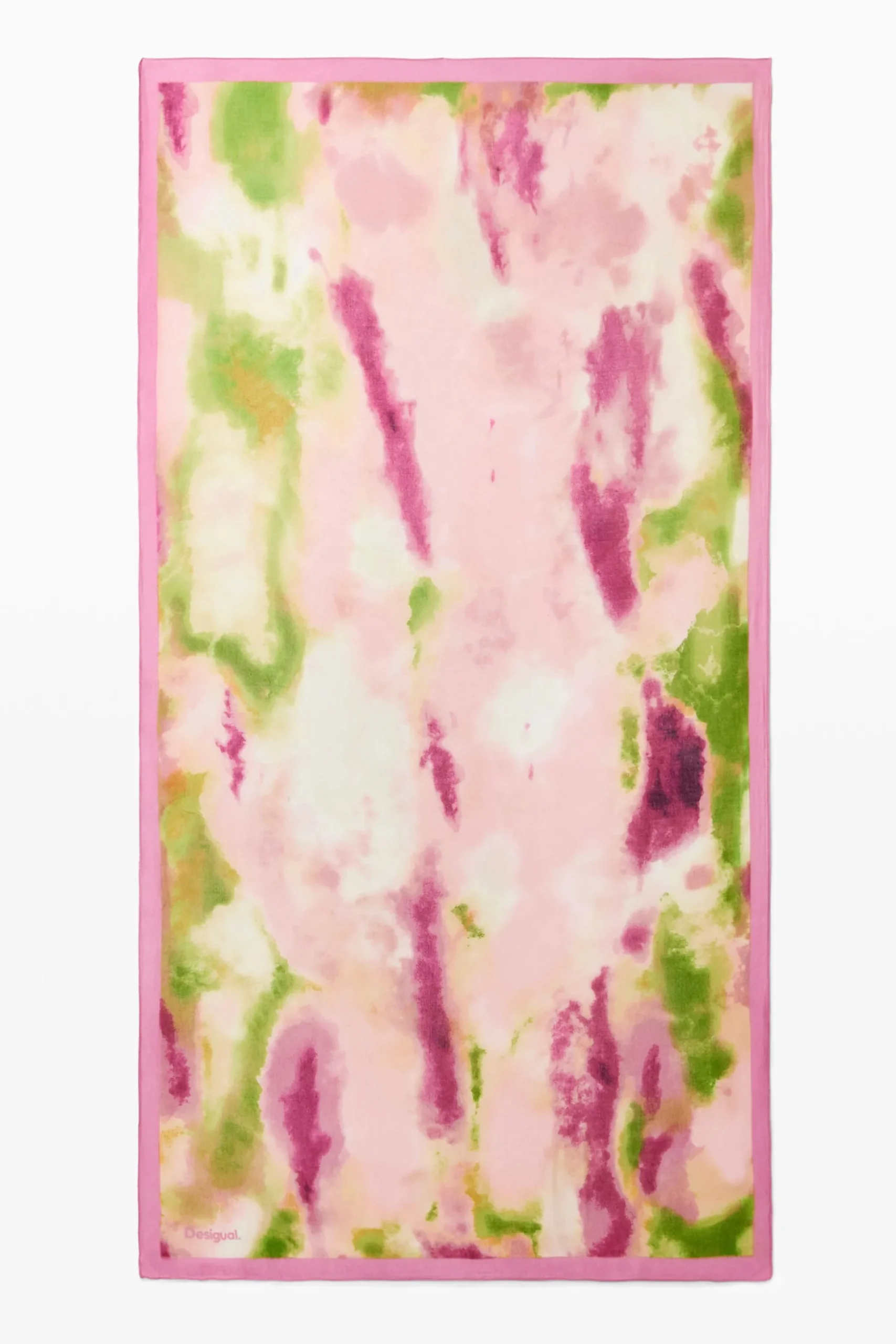 Rectangular watercolor scarf