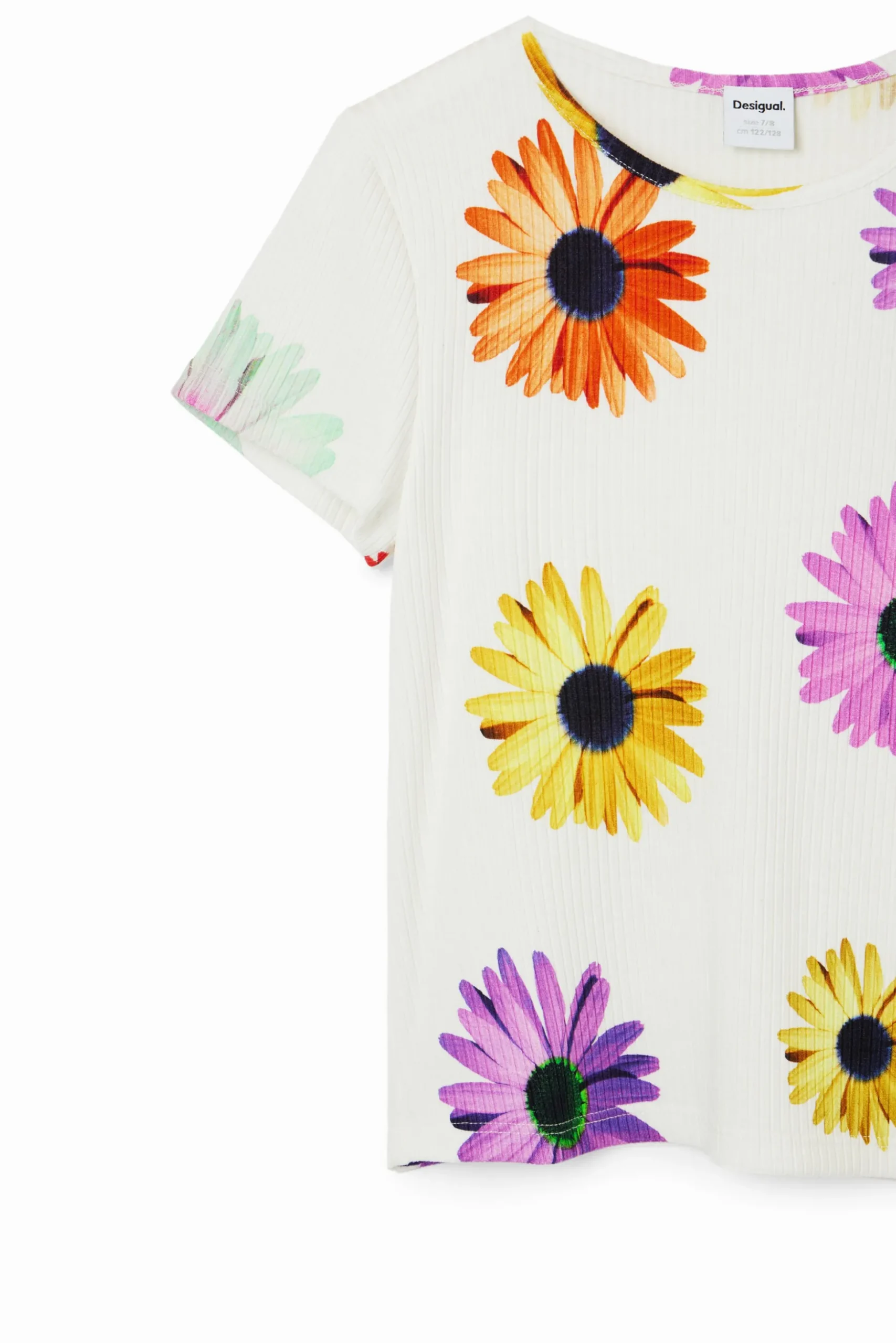 Ribbed daisy T-shirt