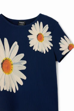 Ribbed daisy T-shirt