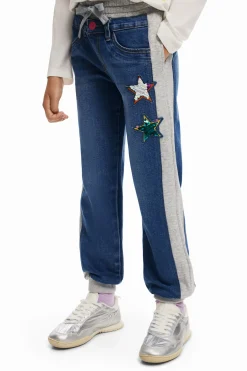 Ribbed star jogger pants