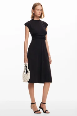 Ruched midi dress