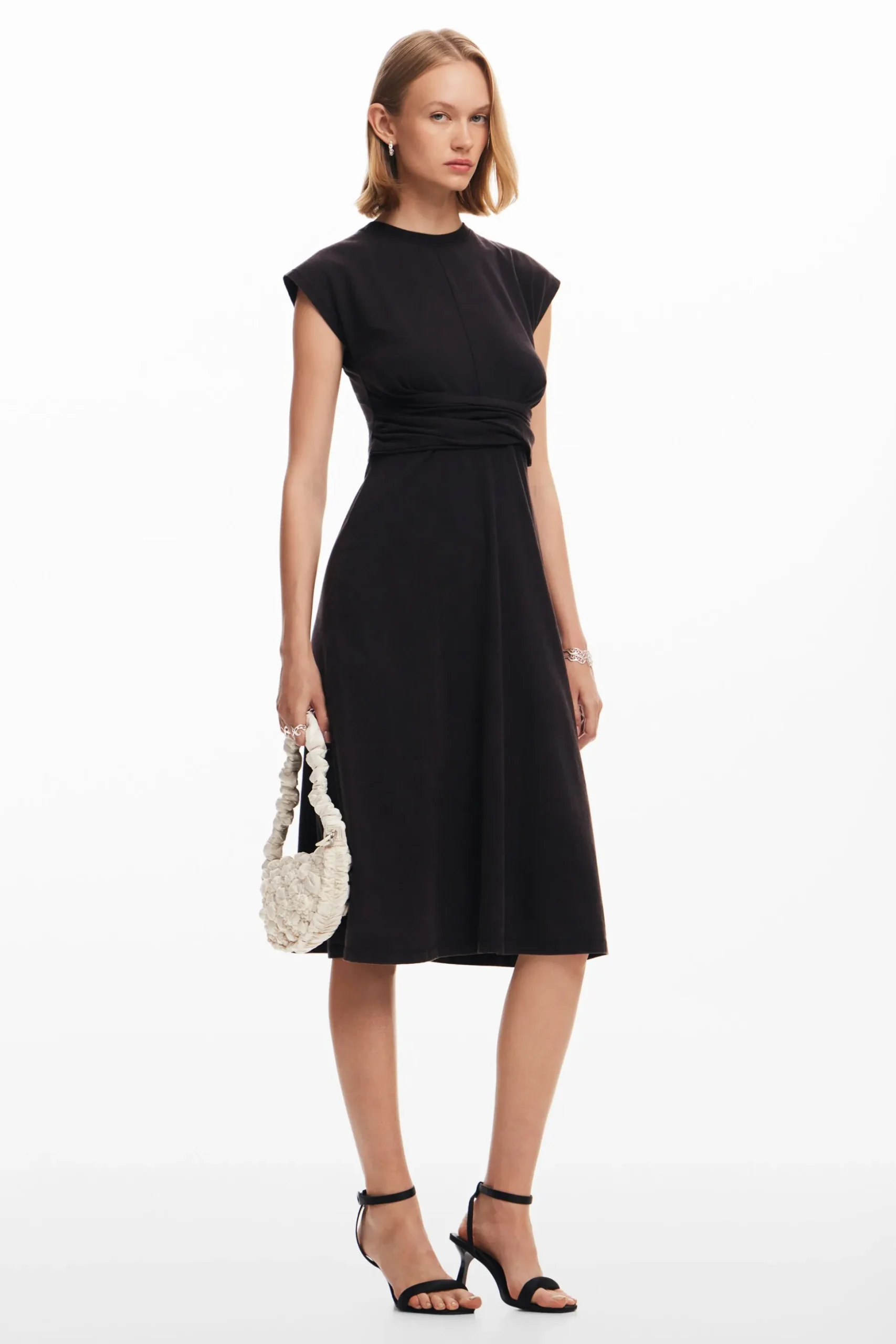Ruched midi dress