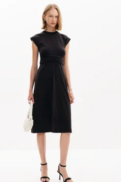 Ruched midi dress