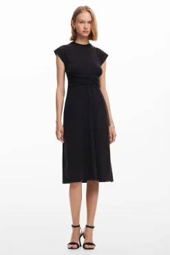 Ruched midi dress
