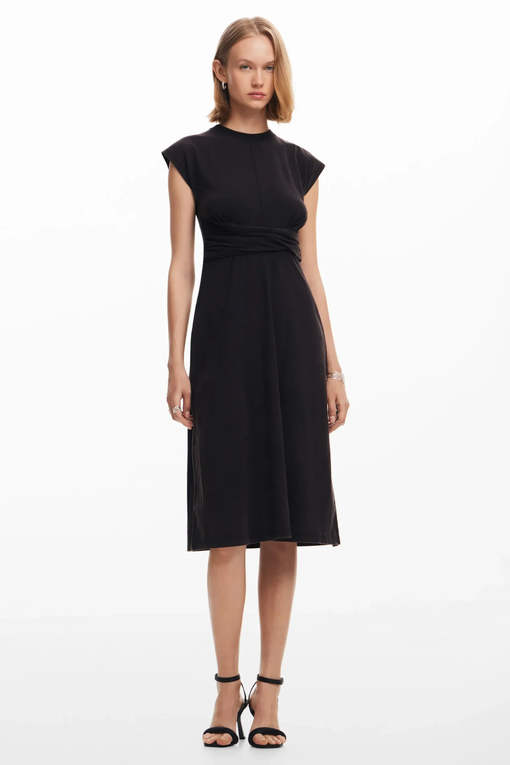 Ruched midi dress