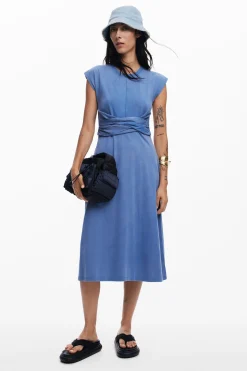Ruched midi dress
