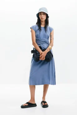 Ruched midi dress