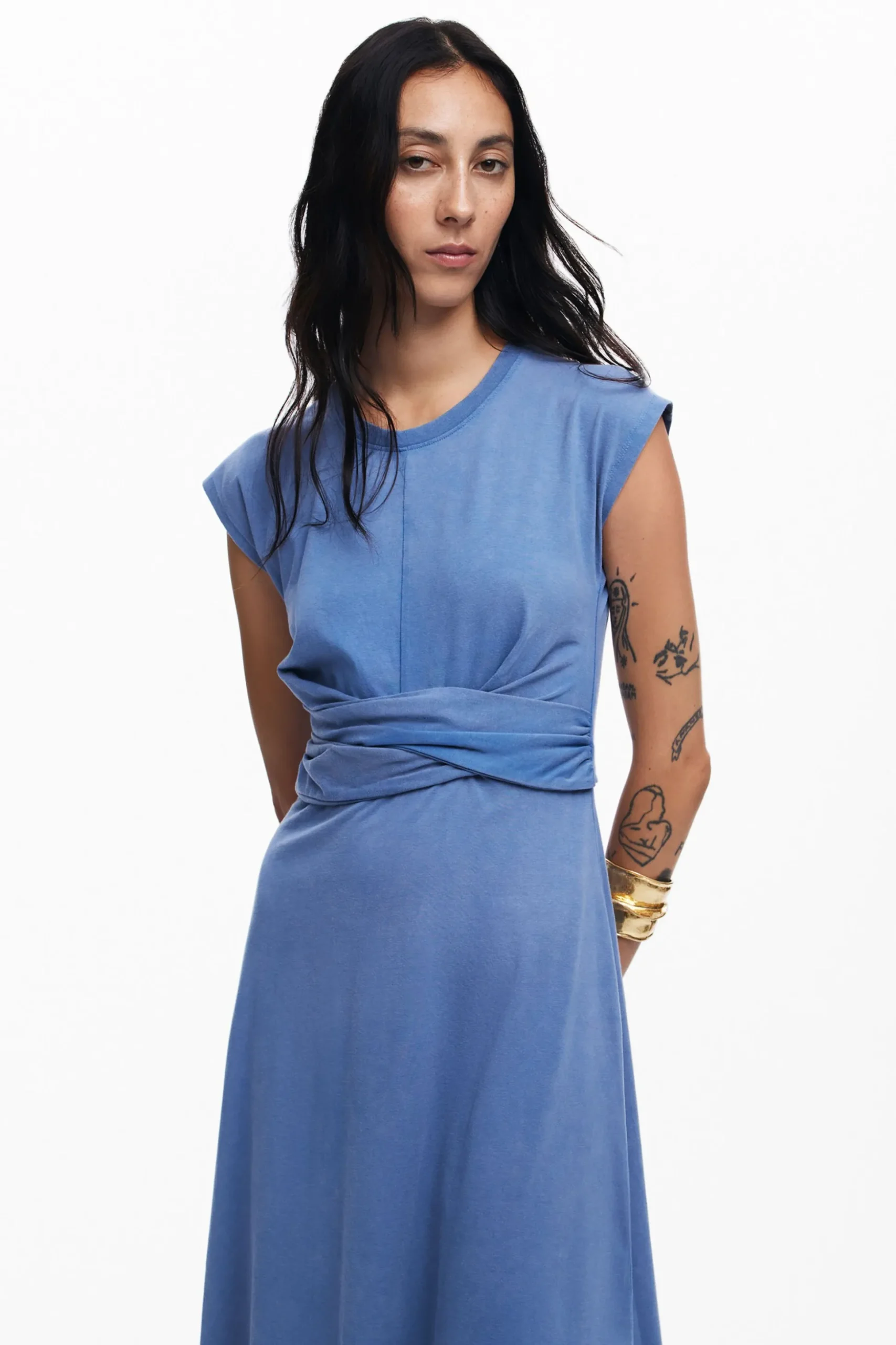 Ruched midi dress