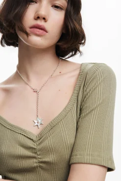 Ruched neckline T-shirt