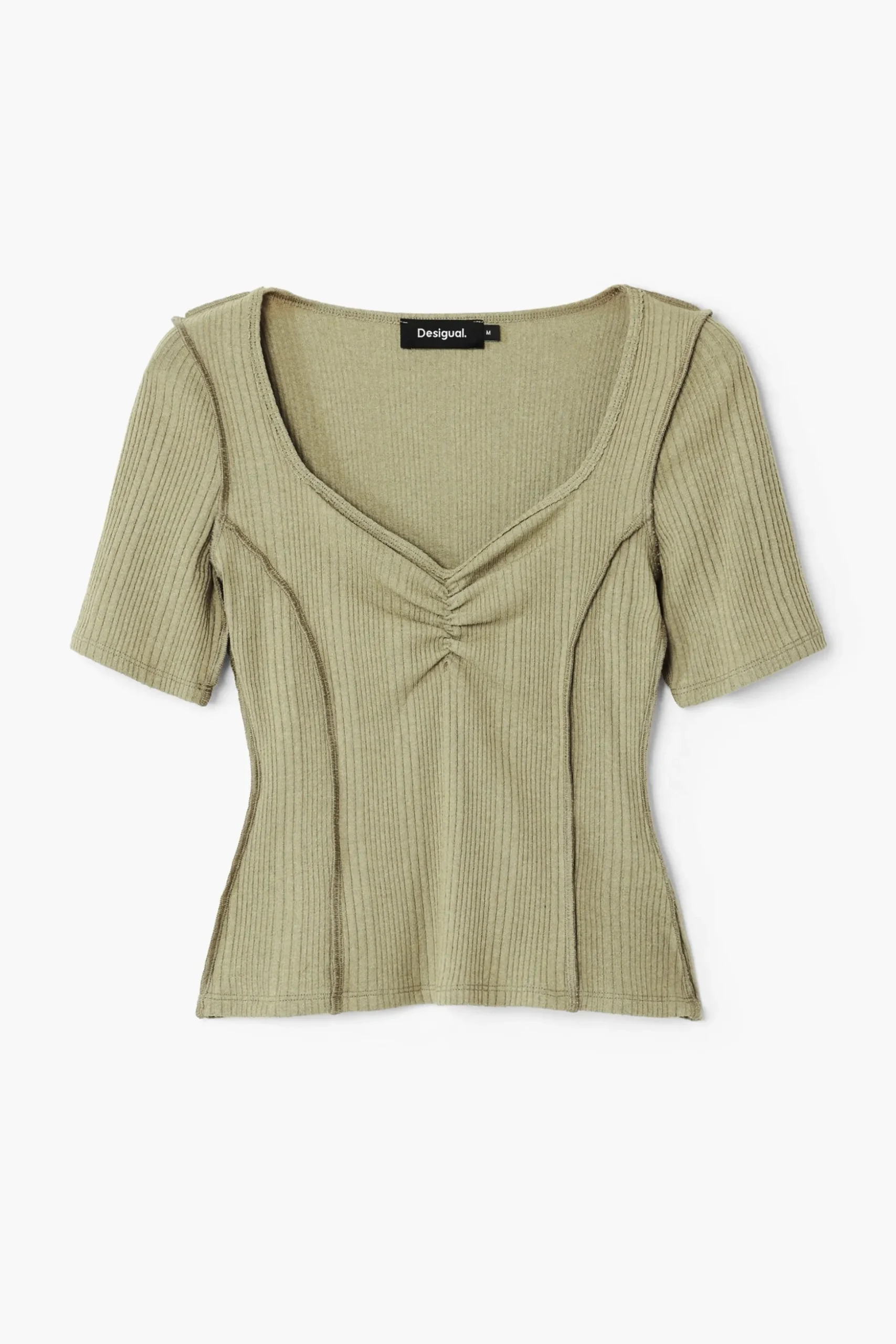 Ruched neckline T-shirt