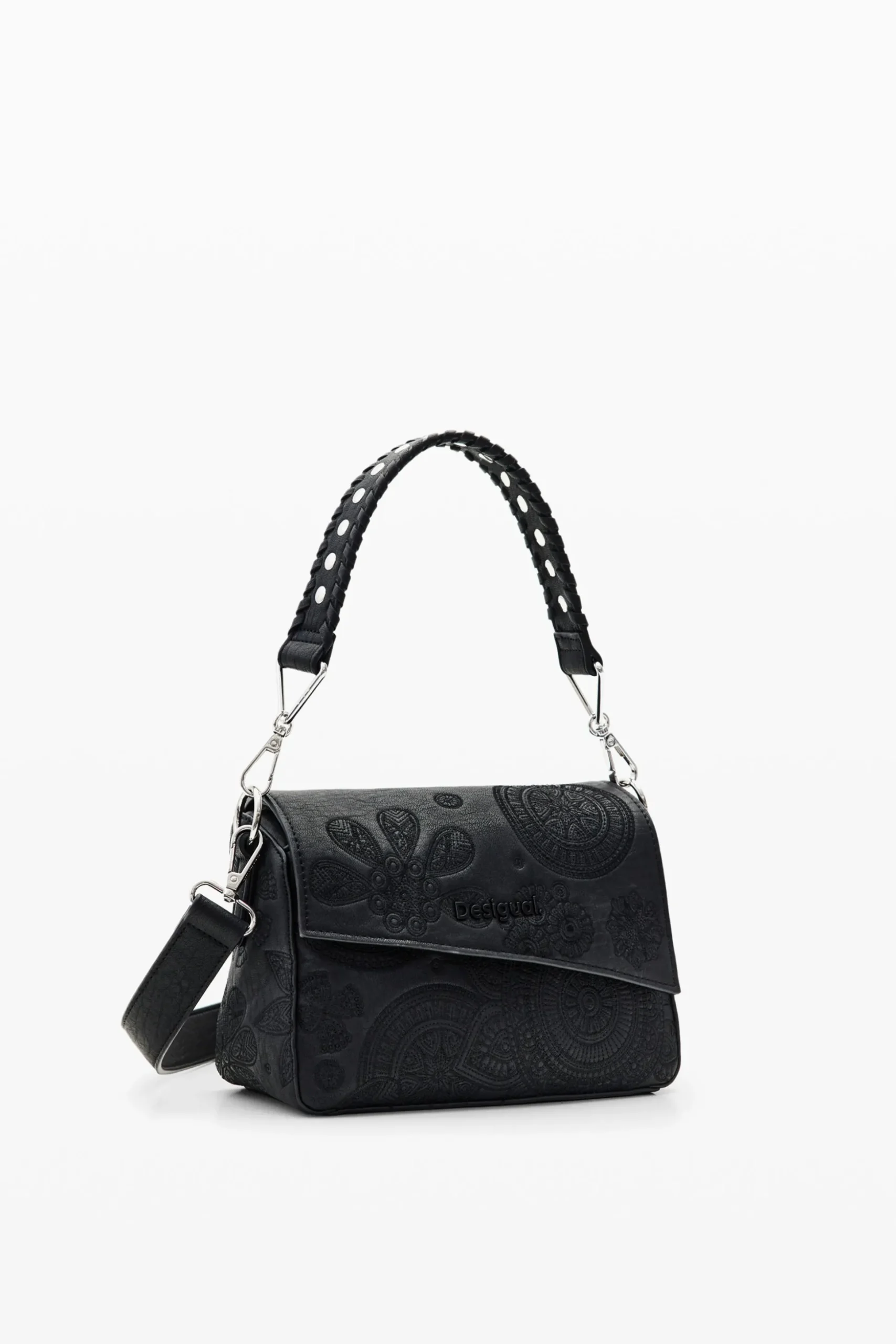 S embroidered studs bag
