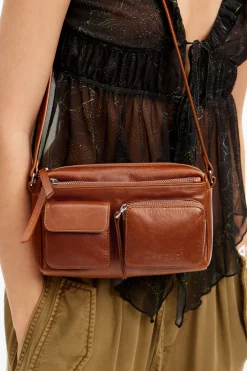 S leather pockets crossbody bag