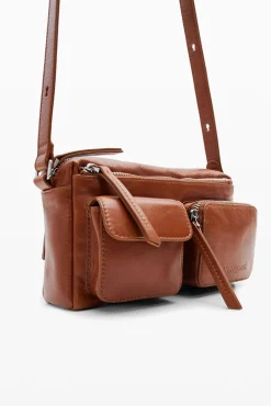 S leather pockets crossbody bag