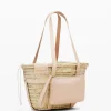 S leather wicker basket