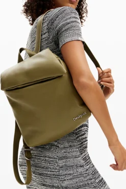 S padded leather backpack