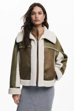 Shearling biker jacket