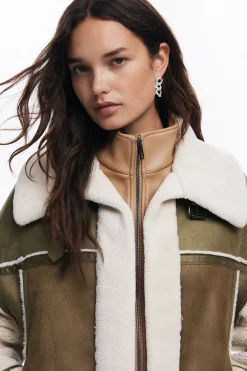 Shearling biker jacket