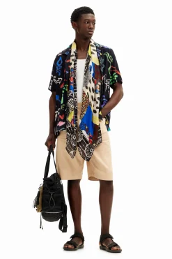 Shirt with artistic motifs