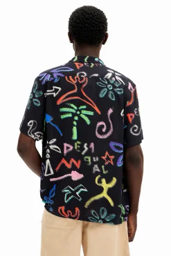 Shirt with artistic motifs