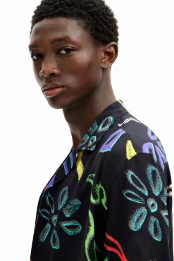 Shirt with artistic motifs