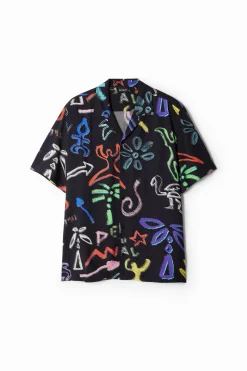 Shirt with artistic motifs