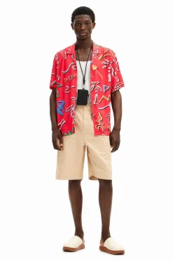 Shirt with artistic motifs