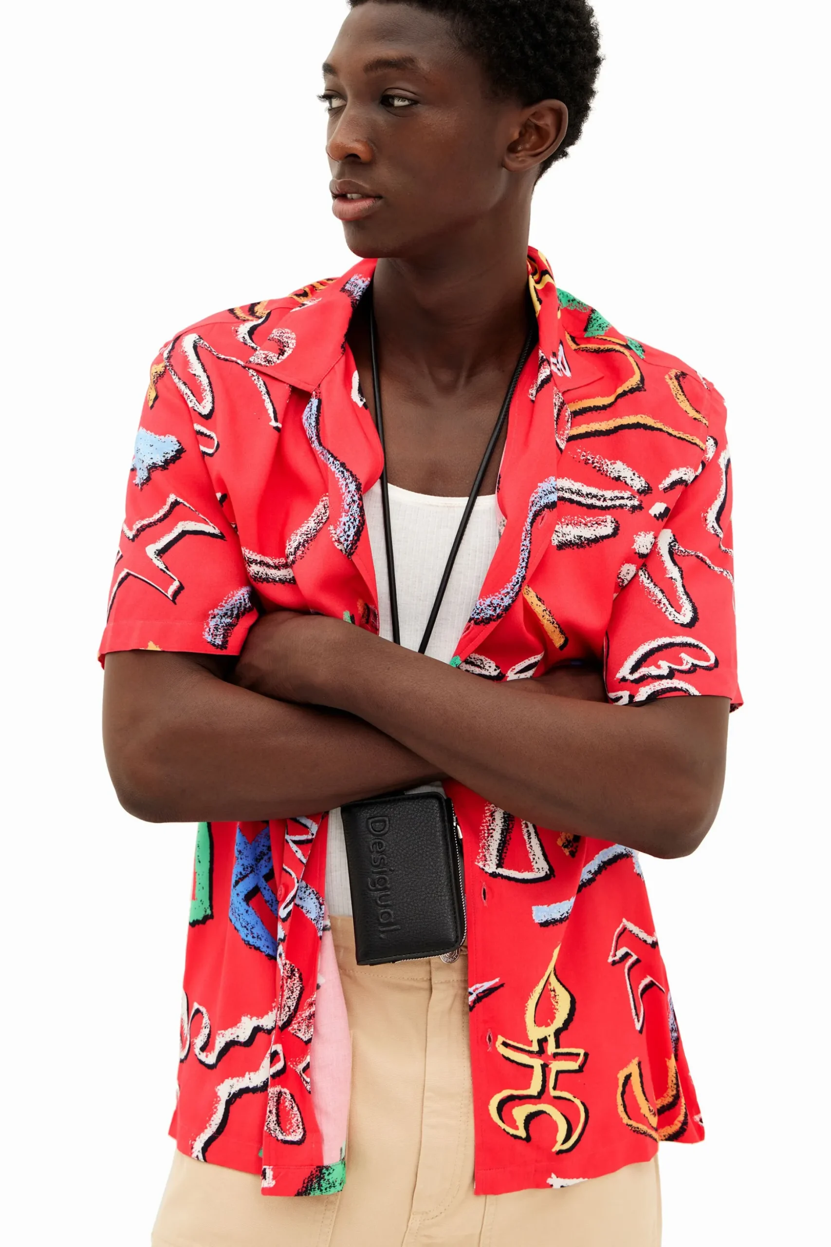 Shirt with artistic motifs