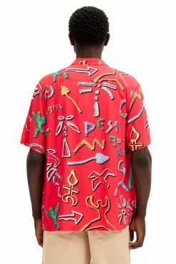 Shirt with artistic motifs