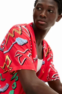 Shirt with artistic motifs