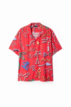 Shirt with artistic motifs