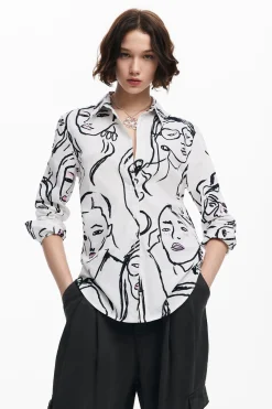 Shirt with face print