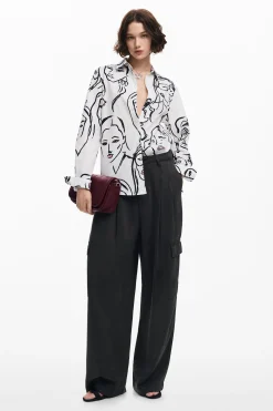 Shirt with face print