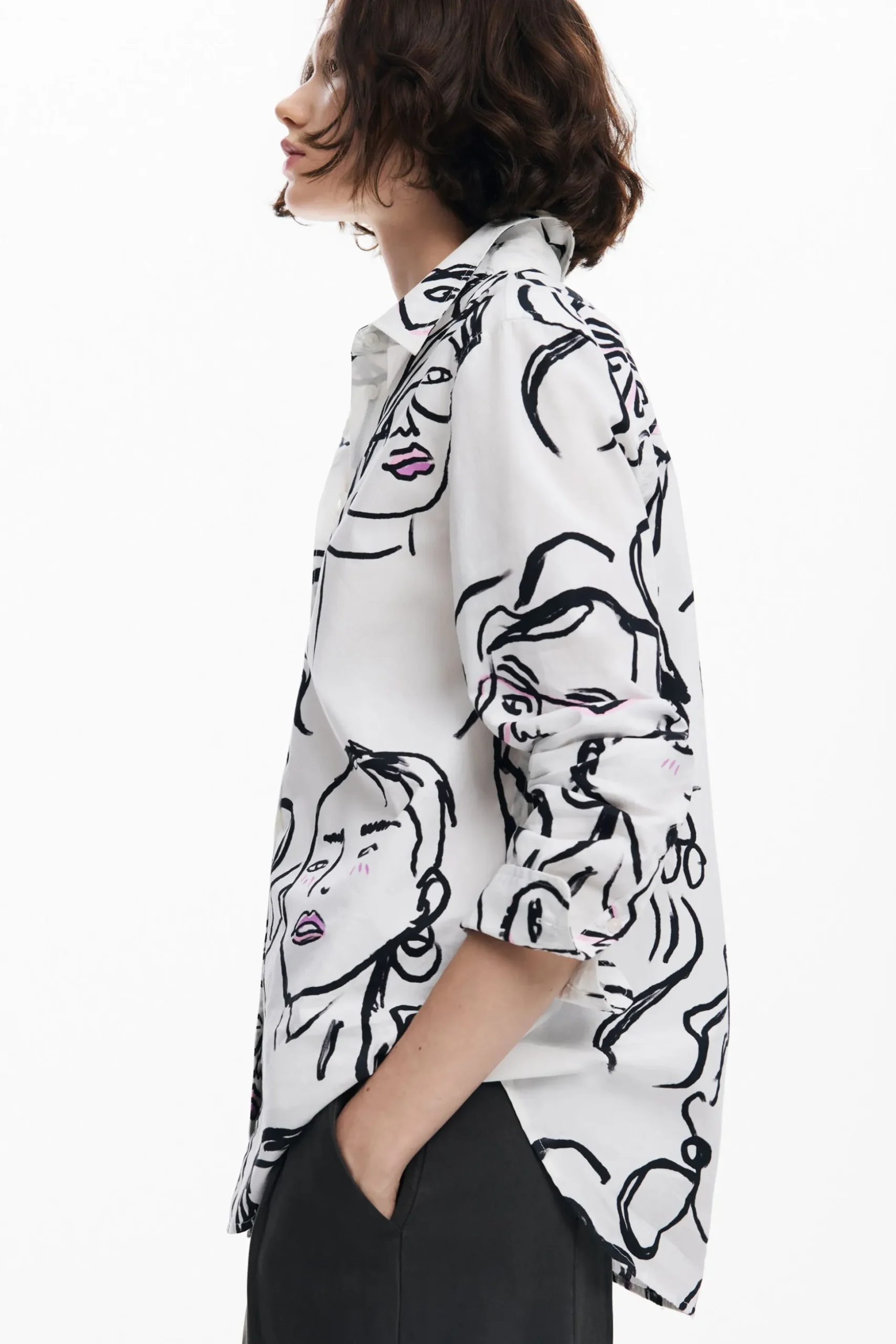 Shirt with face print