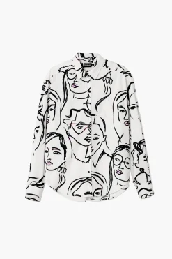 Shirt with face print