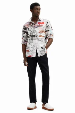 Shirt with Japanese print design