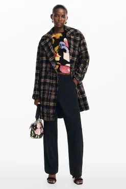 Short checkered coat