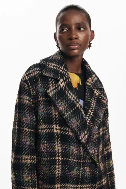 Short checkered coat